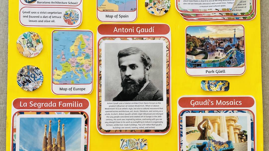 Antoni Gaudí Display Board and Unit Study