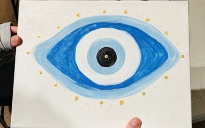 All hands on Turkey! How to Paint a Turkish Eye That Does Not Overwhelm the Young Artist