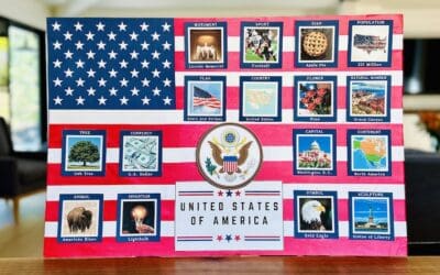 Make this learning board to kick-start your United States Unit!